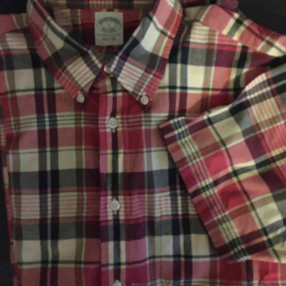 Brooks Brothers short sleeve shirt size L plaid